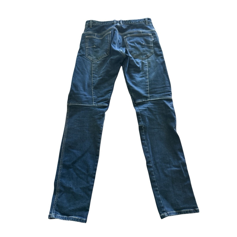 Maxler Mens Motorcycle Riding Jeans Blue Size 34 Zipper Denim Biker Slim Straigh - Picture 9 of 9